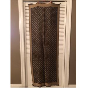 Louis Vuitton Brown and Tan Monogram Wool Stole